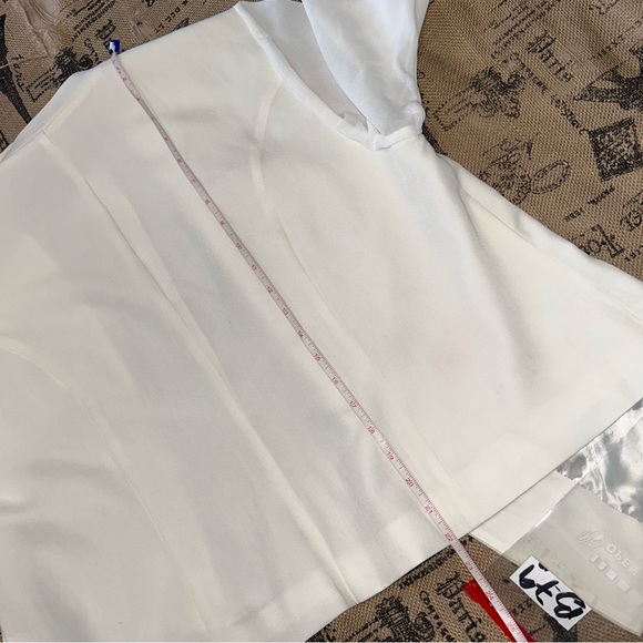 Torrid NWT! Ivory Georgt Cloud Dancer Cardigan Crepe Sleeve Blazer Size 2 - Picture 14 of 14